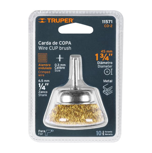 CARDA DE COPA 1-3/4" ALAMBRE GRUESO PARA TALADRO, TRUPER