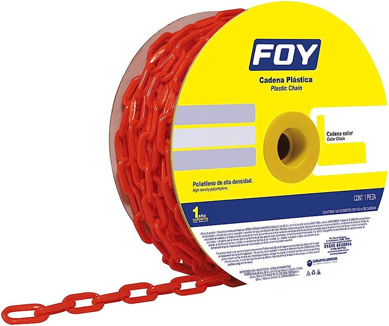 CADENA PLASTICA 6MM ROJA