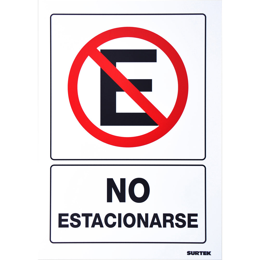 SEÑAL NO ESTACIONARSE SURTEK