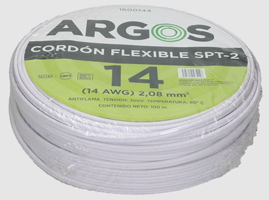 CABLE DUPLEX SPT BLANCO C-14 ARGOS
