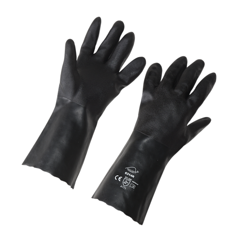 GUANTE PVC LARGO HILL-TRON 14 NEGRO