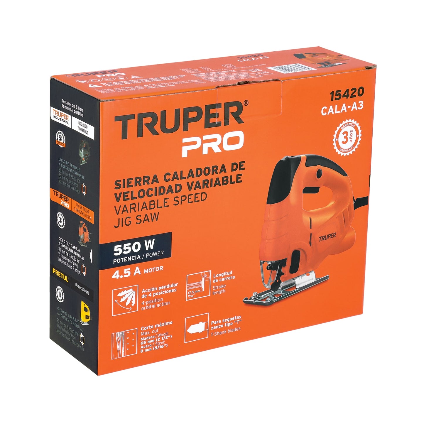 SIERRA CALADORA 550W 4.5 A VEL. VARIABLE