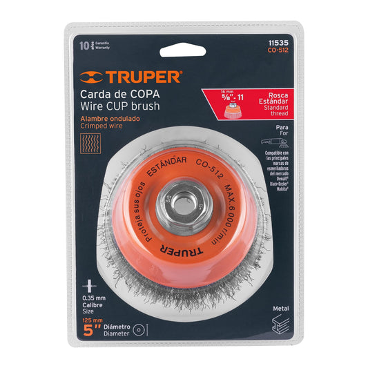 CARDA ONDULADA P/ESMERIL 5' TRUPER