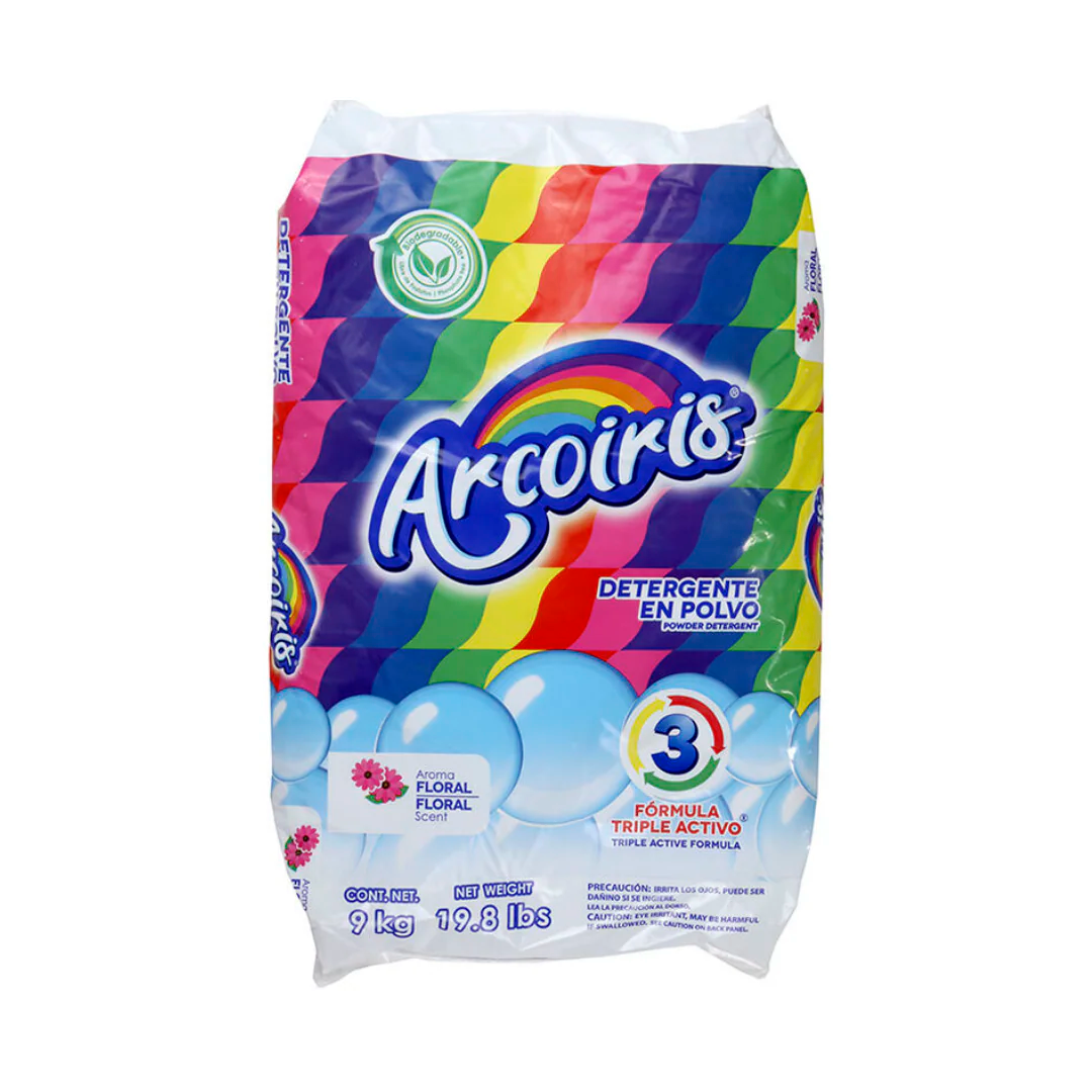 DETERGENTE POLVO ARCOIRIS MEGABOLSA 9KG