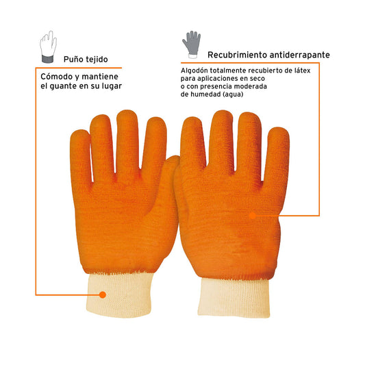 GUANTE DE ALGODON LATEX UNITALLA