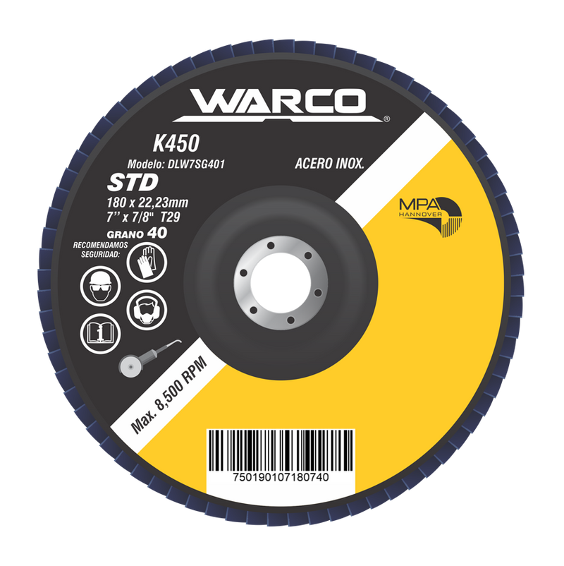 DISCO LAMINADO WARCO 7" G40 STD