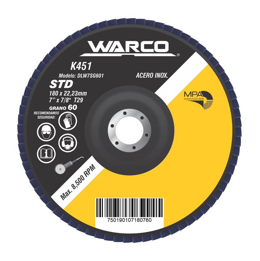 DISCO LAMINADO WARCO 7" G60 STD