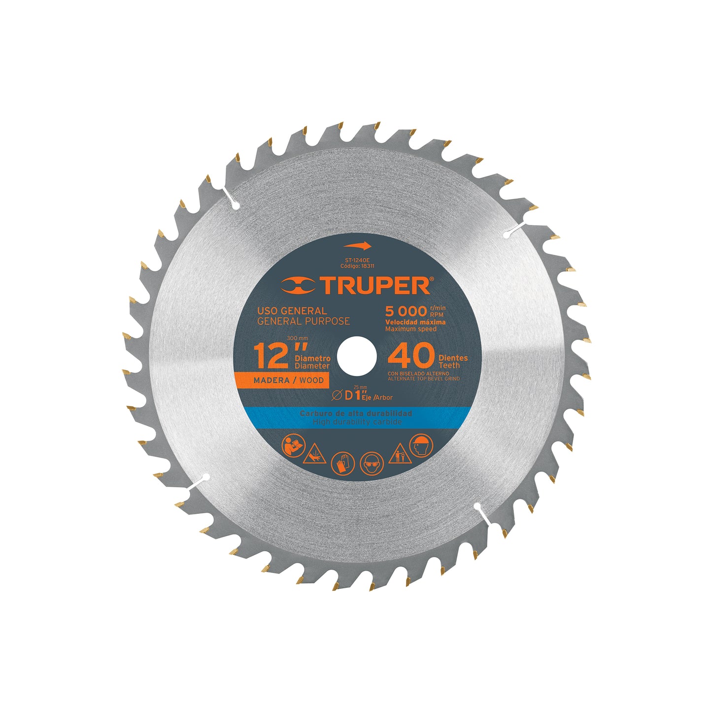 DISCO SIERRA P/MADERA 12,40 DIENTES