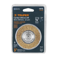 CARDA CIRCULAR 3" ALAMBRE FINO PARA TALADRO, TRUPER