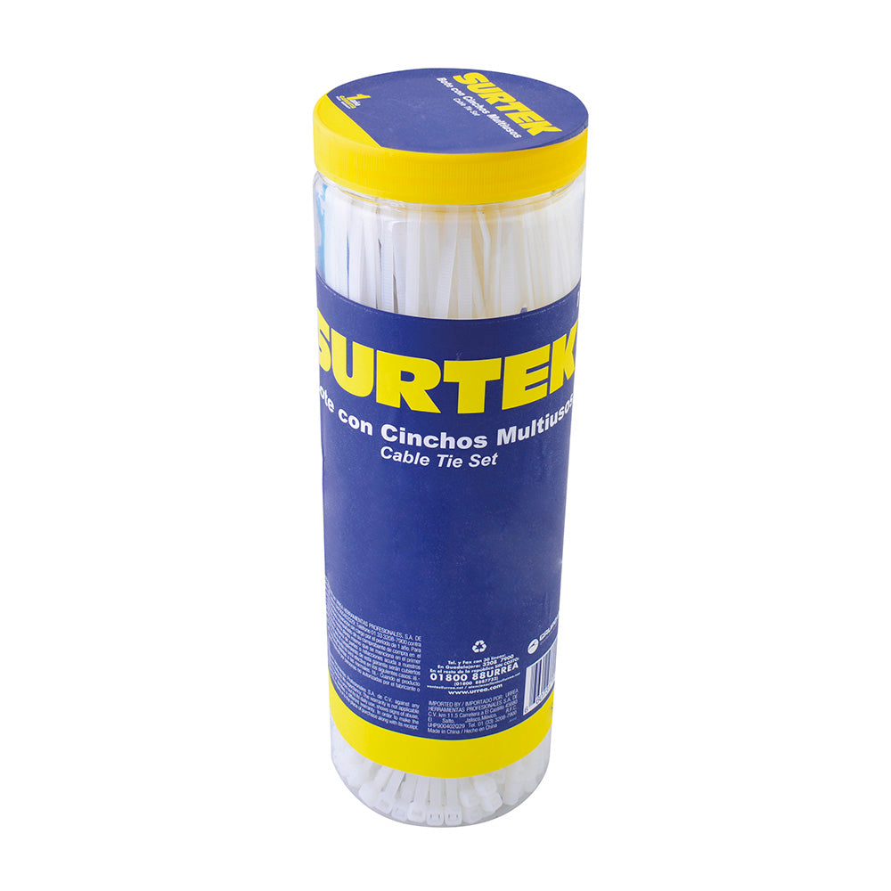 BOTE DE 800 CINCHOS PLASTICOS SURTEK