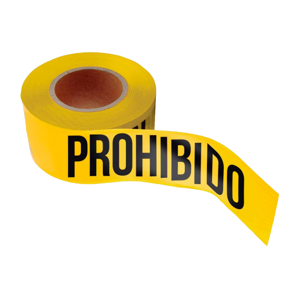 CINTA BARRICADA AMARILLA "PROHIBIDO"