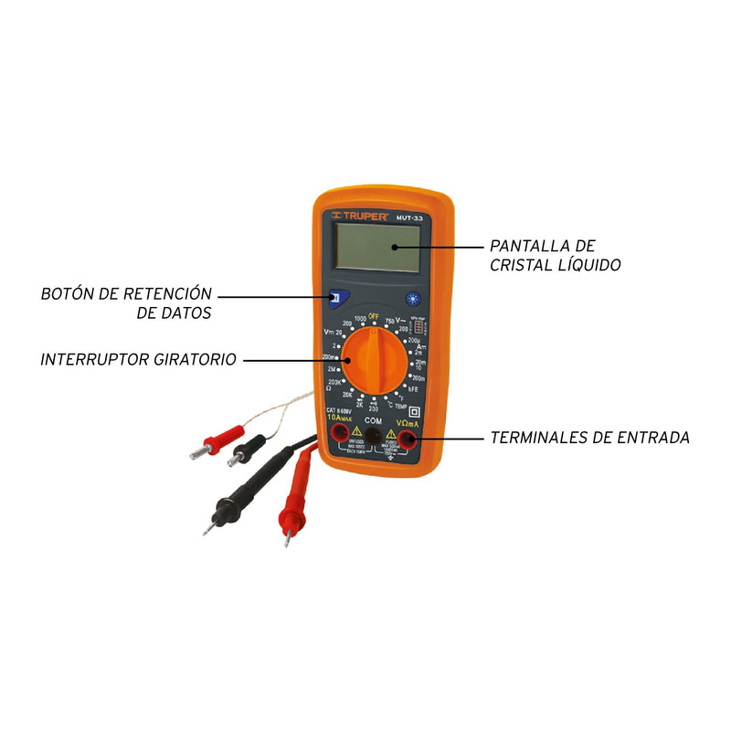 MULTIMETRO DIGITAL JUNIOR MUT-33