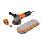 ESMERILADORA 4-1/2 750W C/10 DIS Y FLEXO