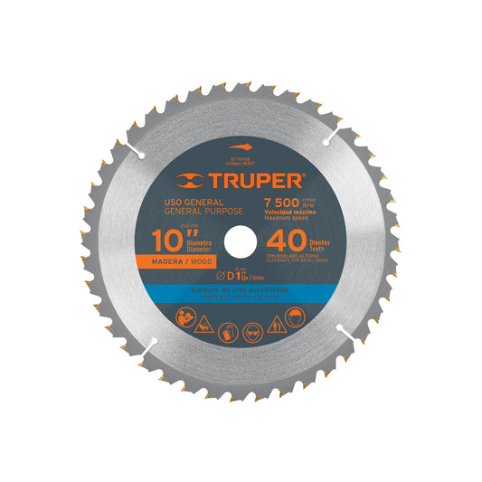 DISCO SIERRA CIRCULAR 10' 40DTS TRUPER