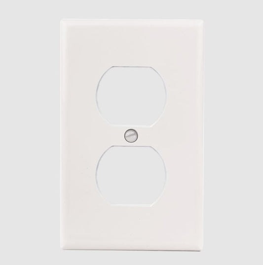 COOPER TAPA DUPLEX TERMOPLASTICO BLANCA