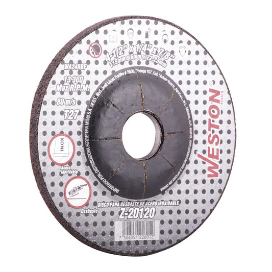 DISCO DESBASTE INOX 4.5X1/4X7/8