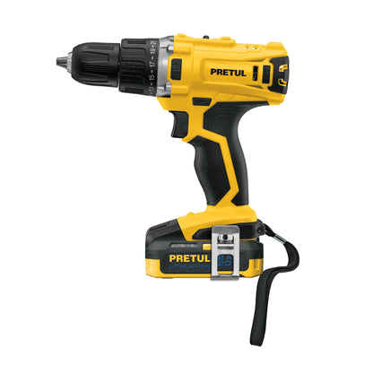 TALADRO 1/2" 20V 1 BATERIA 2AH, PRETUL