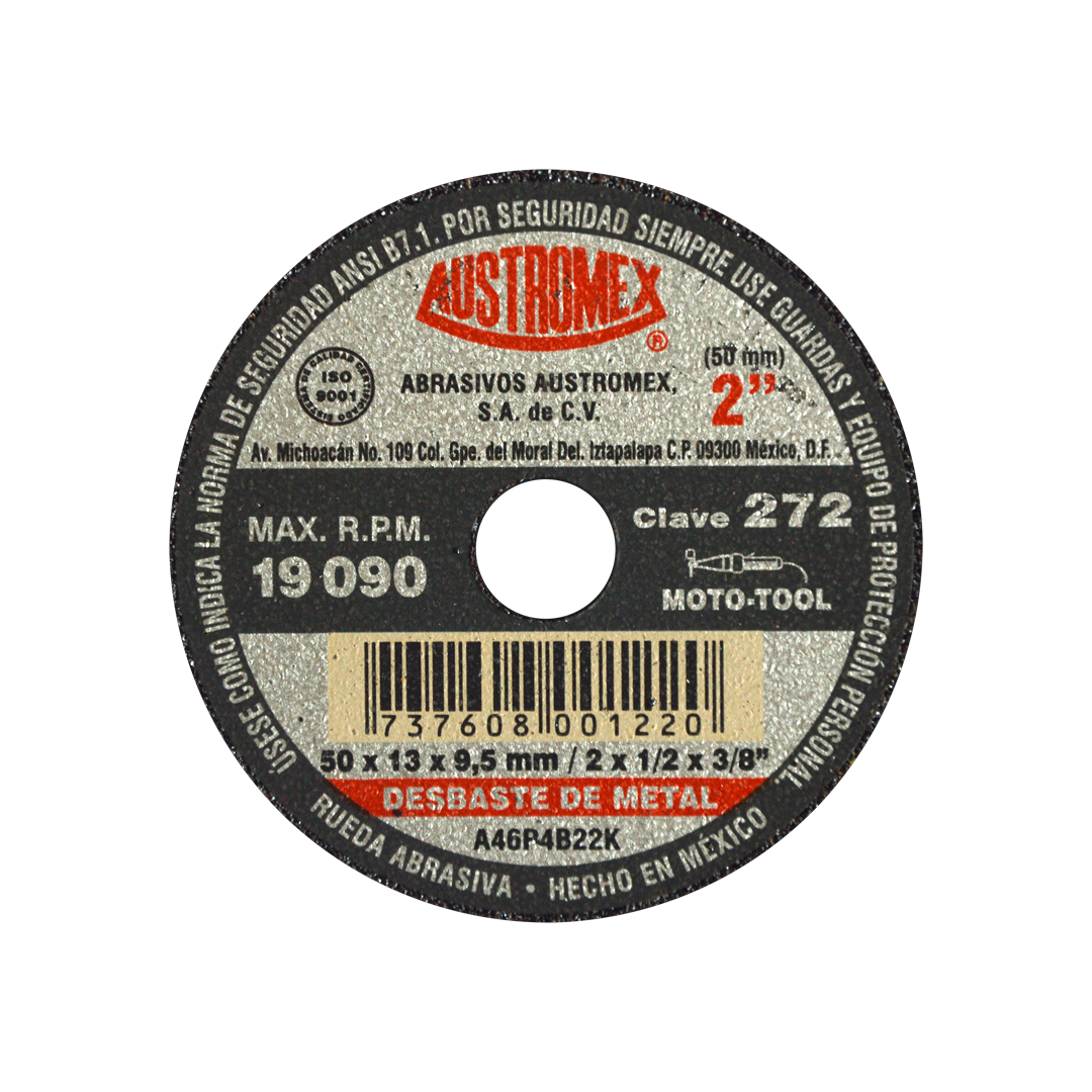 RUEDA ABRASIVA #272 2X1/2X3/8 T-1 G-46