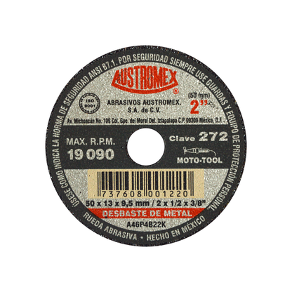 RUEDA ABRASIVA #272 2X1/2X3/8 T-1 G-46