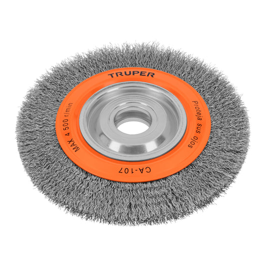 CARDA ALAMBRE ONDULADO 8" X 3/4" PARA ESMERIL, TRUPER