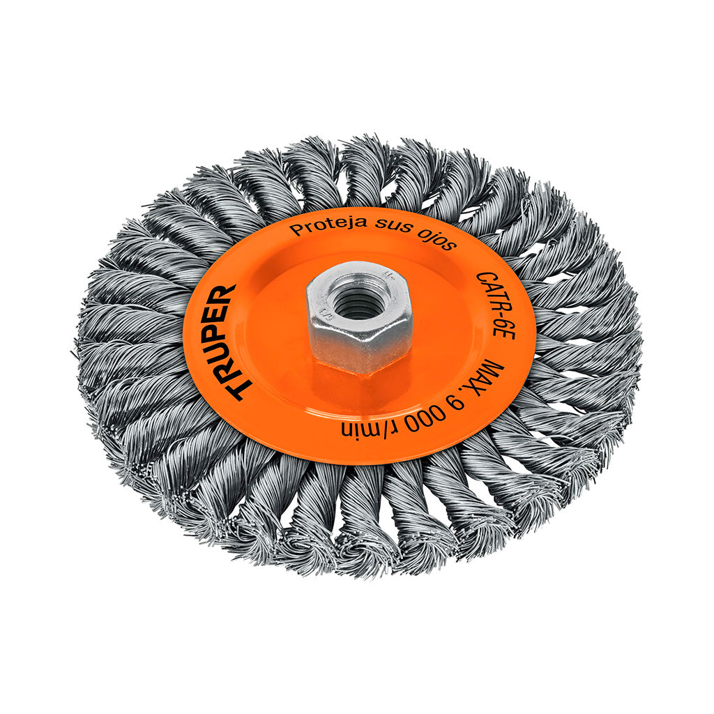 CARDA TRENZADO 6" X 3/4" PARA ESMERILADORA, TRUPER