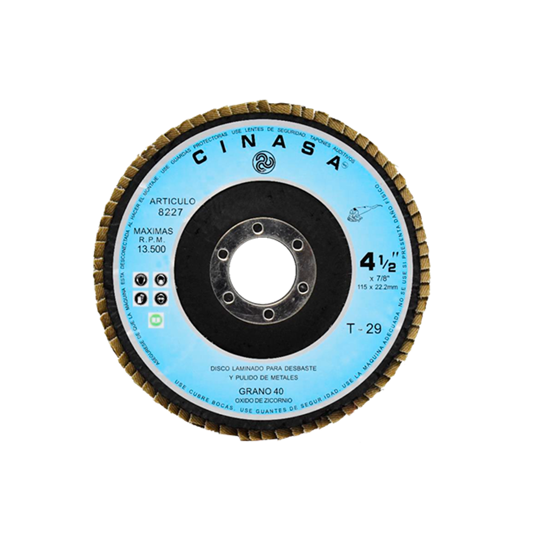 DISCO LAMINADO 4-1/2 ZIRCONIO G-40