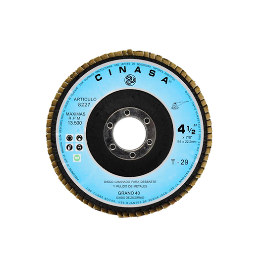DISCO LAMINADO 4-1/2 ZIRCONIO G-40