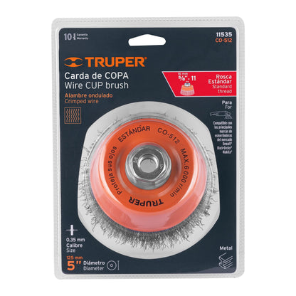 CARDA ONDULADA P/ESMERIL 5' TRUPER
