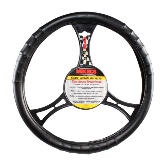 CUBRE VOLANTE TIPO NEGRO TEXTURIZ