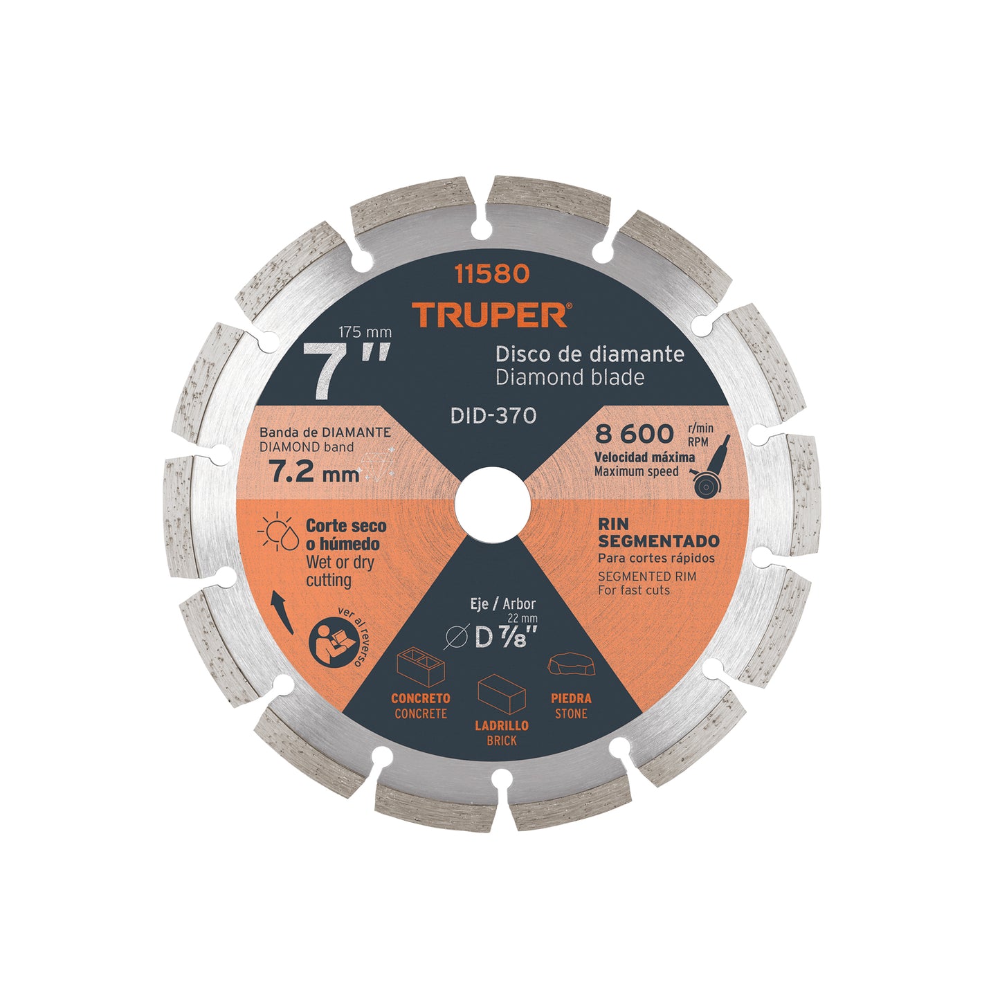 DISCO DIAMANTE RIN SEGMENTADO 7 TRUPER