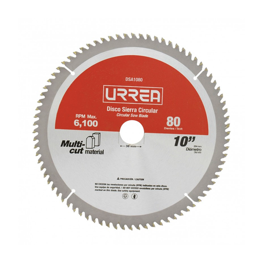 DISCO SIERRA CIRCULAR P/ALUMINIO 10