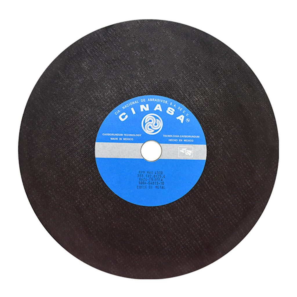 DISCO CORTE METAL 14"X7/64"X1" CINASA
