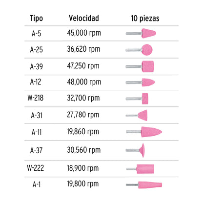PIEDRAS MONTADAS JUEGO C/10 PZA TRUPER