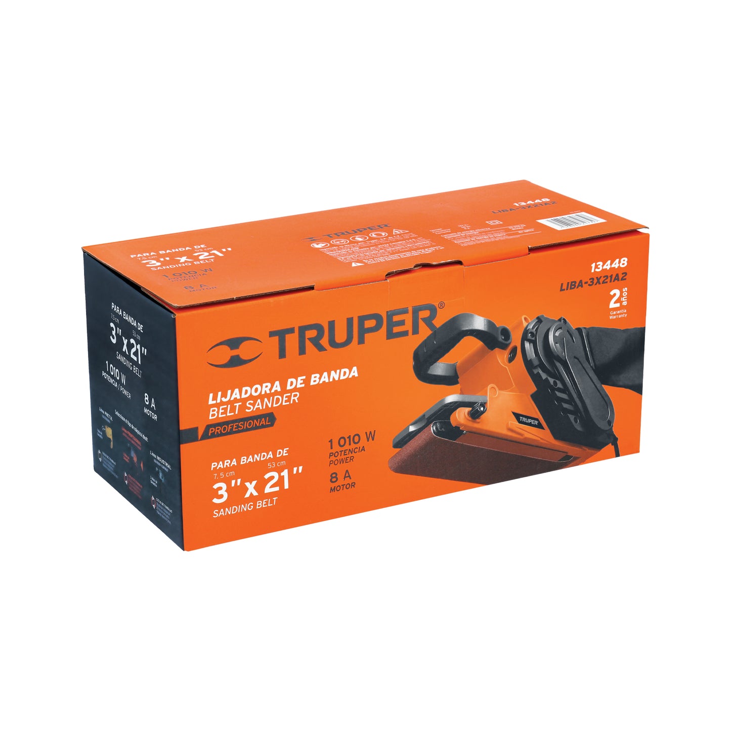 LIJADORA DE BANDA 3X21" 1010W TRUPER PRO