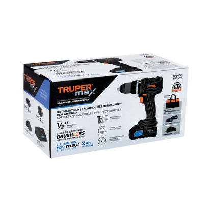 ROTOMARTILLO 1/2" 20V 2 BATERIAS 2AH MAX