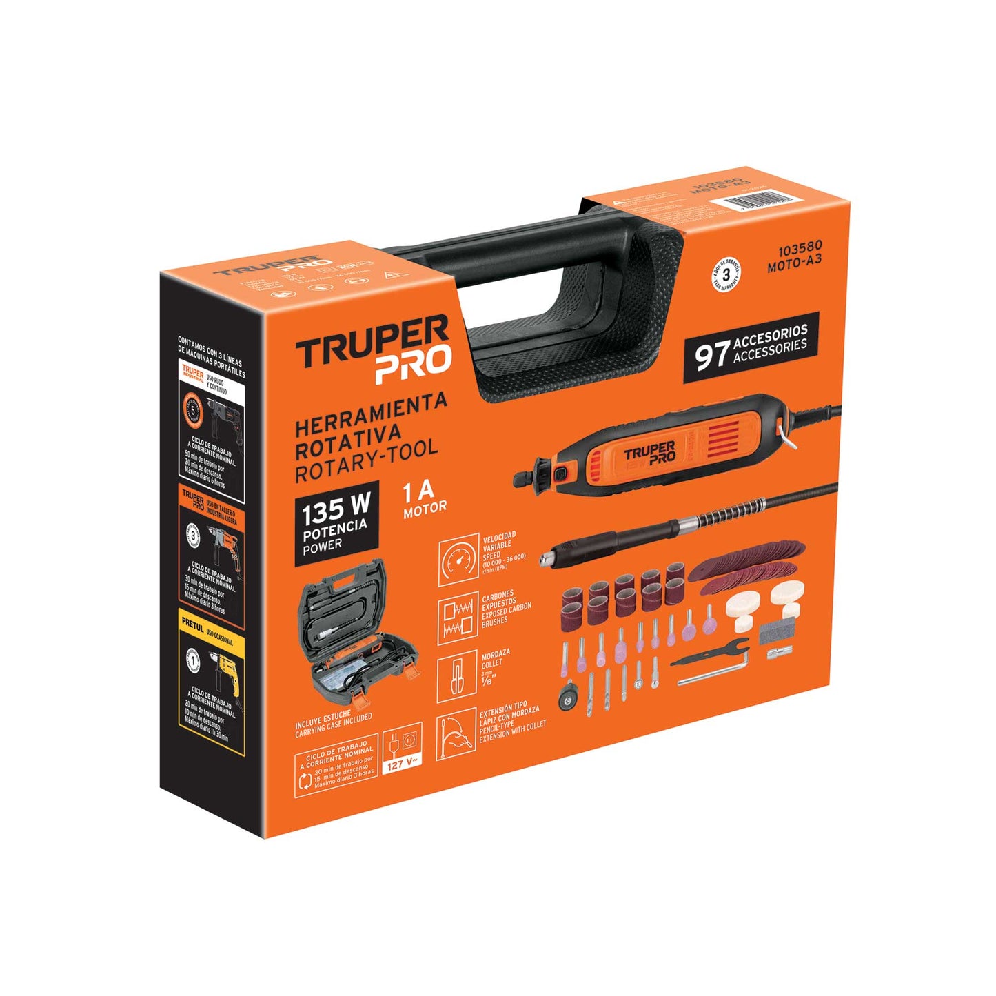 HERRAMIENTA ROTATIVA 135W 97 ACCESORIOS