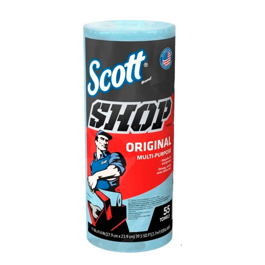 TOALLA ROLLO AZUL SHOP SCOTT C/550 HOJAS