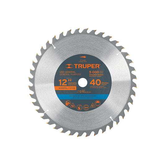 DISCO SIERRA P/MADERA 12,40 DIENTES