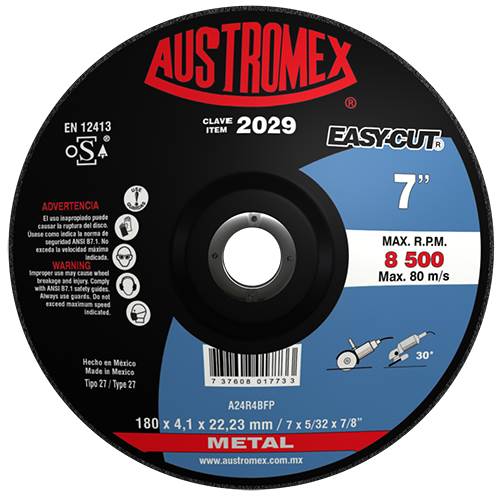 DISCO CORTE METAL #2029 7X5/32X7/8