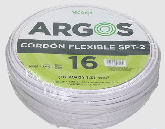 CABLE DUPLEX SPT BLANCO C-16 ARGOS