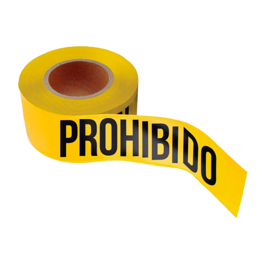 CINTA BARRICADA AMARILLA "PROHIBIDO"