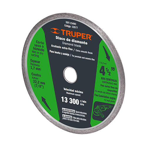 DISCO DIAMANTE CONTINUO 4-1/2' TRUPER