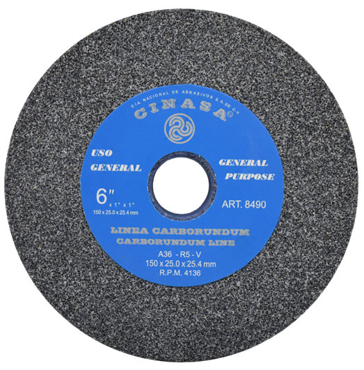 RUEDA ABRASIVA GRIS 6X1X1 A46R5V, CINASA
