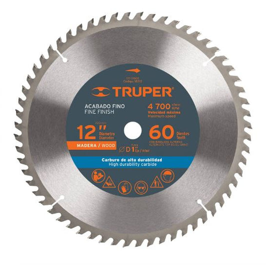 SIERRA CIRCULAR, 12", 80 DIENTES, 1"